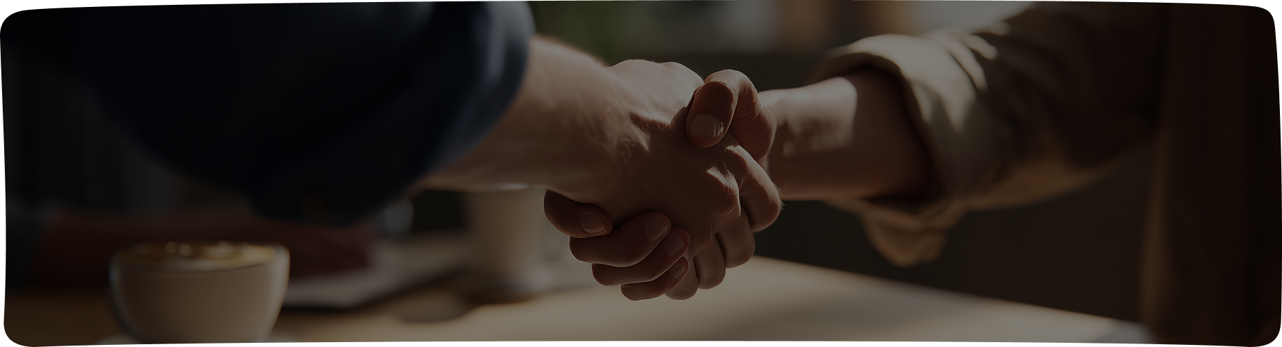 Two people shaking hands